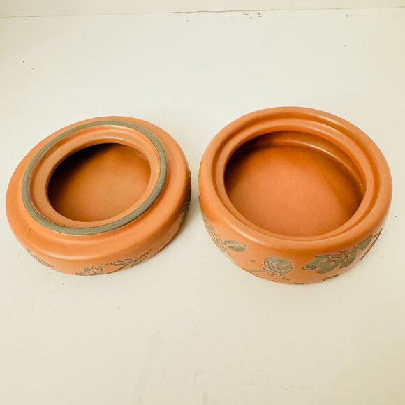 Anthropologie Monogram S Lidded Stoneware Ceramic Round Jewelry Trinket Box - Picture 3 of 9